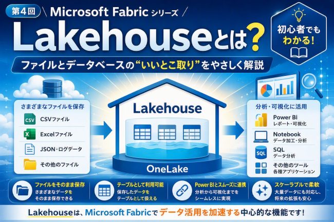 Lakehouseとは？ファイルとデータベースの“いいとこ取り”をやさしく解説